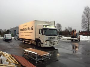 Lastebilen til treprodukter øst